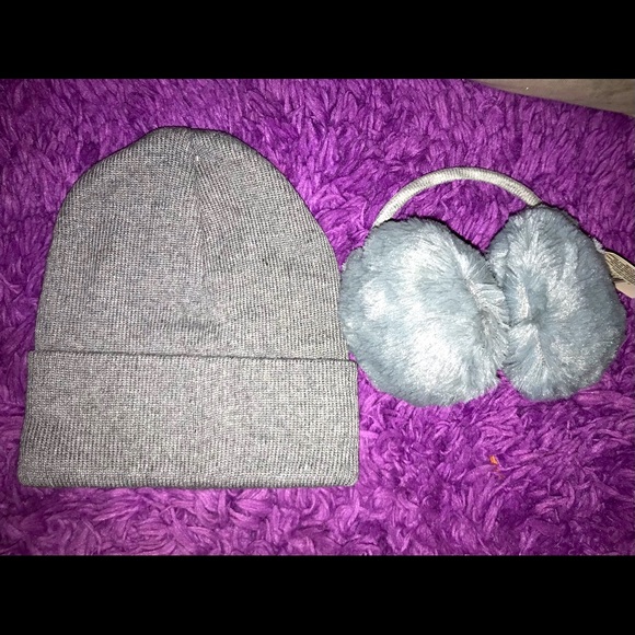 Grey beanie n earmuffs women - Picture 1 of 2